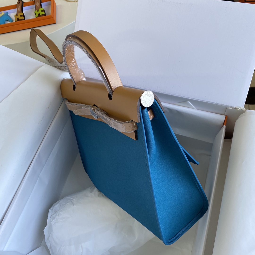 에르메스 에르백31 블루 잔지바르 은장